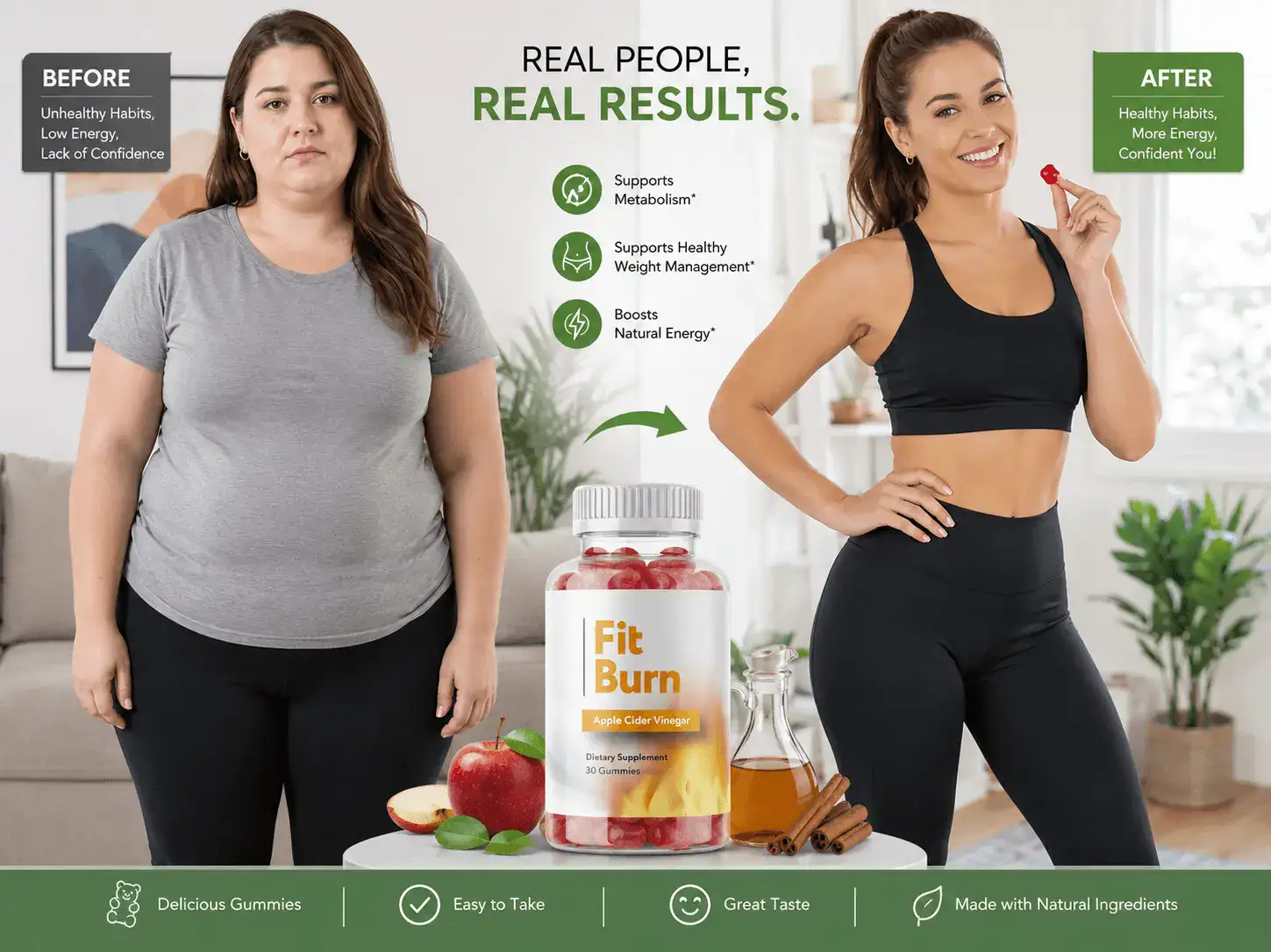 Fit Burn ACV keto gummies real customer results weight loss transformation